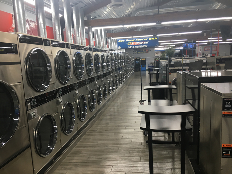 Washers and dryers at Dirty Laundry Express