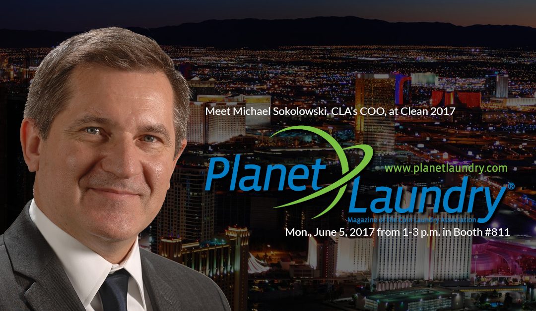 CLA’s COO, Michael Sokolowski, at the PlanetLaundry Booth