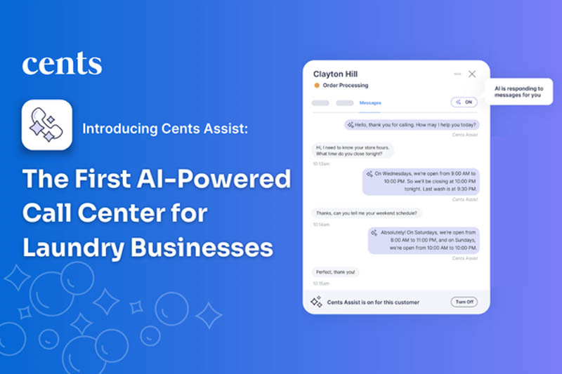 Cents Launches Call Center for Laundry Businesses